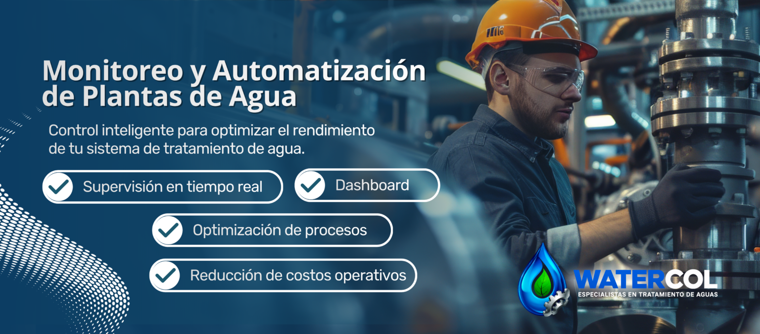 Monitoreo y automatización de plantas de agua: supervisión en tiempo real, dashboard, optimización de procesos y reducción de costos operativos.
