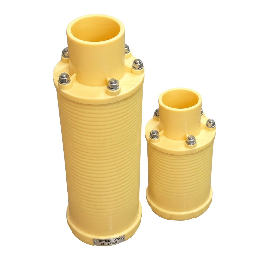 Distribuidor superior para tanques de filtración